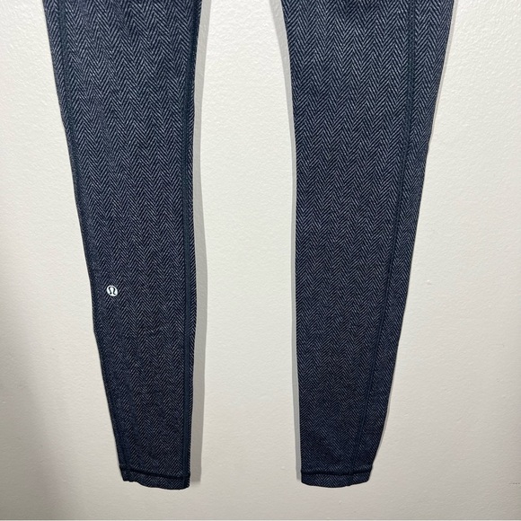 Lululemon Womens Speed Tight II Leggings Giant Herringbone Black Size 4 - Picture 6 of 9
